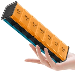 Organizador de píldoras extra grande XXL soporte de vitaminas para suplementos semanales doble - Imagen 1 de 8