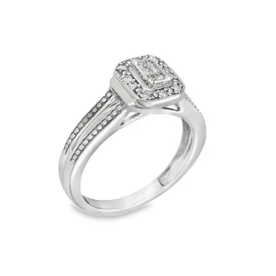Ladies 18ct White Gold Diamond Set Cluster Ring - Size I - Image 1 of 4