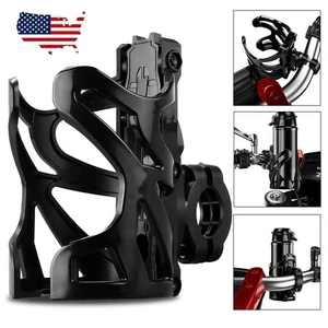 Adjustable Motorcycle Handlebar Drink Cup Holder Mount Water Bottle Bicycle New - Bild 1 von 12