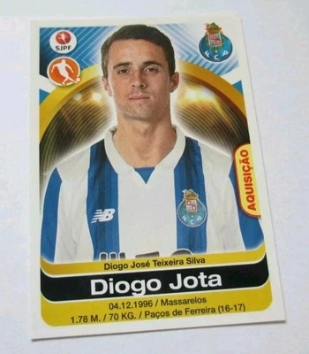 254 Diogo Jota [Porto RC Rookie] Panini Futebol 2016-17 - Liverpool - Image 1 of 3