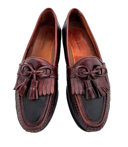 Johnston & Murphy Passport Leather Loafers Tassel Mens Shoes Sz 9.5 Made Italy - Picture 1 of 14