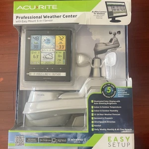 AcuRite Iris 5In1 Weather Station/ Wi-Fi Connection to Weather Wireless NIB - Picture 1 of 4