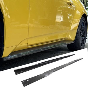 Carbon Fiber Side Skirt Extension Lip For Ford S650 Mustang Dark Horse 2024-2025 - Picture 1 of 16