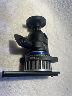 Novoflex Panorama Base No. 803029079 w/ Manfrotto 486 Ball Head & Plate - Italy - Image 1 of 4