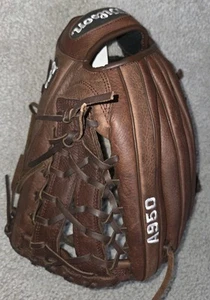 Wilson A950 14" Glove Brown Leather Baseball Softball RHT Right Hand Throw - Picture 1 of 5