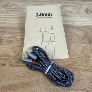 JSAUX RCA Cable Dual Shielded Gold-Plated 3.5mm Male to 2RCA Male Stereo Audio - Picture 1 of 4