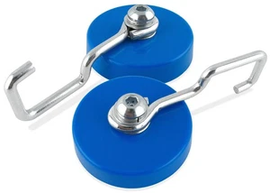 Ceramic Reversible Magnetic Hooks - Strong Magnets for Hanging Lights, Garage... - Picture 1 of 7