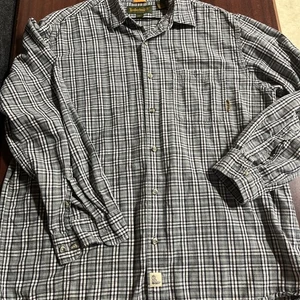 Men's Timberland 100% cotton Long Sleeve Plaid shirt RN #76382 Size XL - Picture 1 of 8