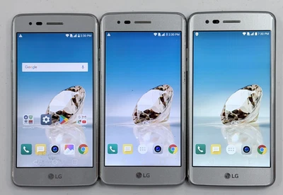 LOTE DE 3 teléfonos celulares inteligentes Android DESBLOQUEADO / T-MOBILE LG ARISTO 4G VoLTE ## Foto 1 de 4