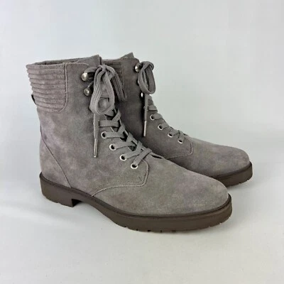 Splendid Womens Sadie Lace Up Combat Ankle Boot Stone Gray Suede size 8.5 - Image 1 of 4