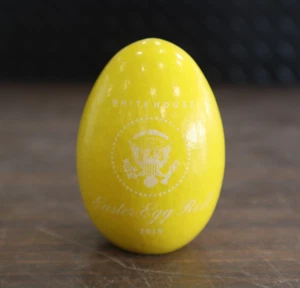 2018 White House Easter Egg Roll Yellow Commemorative Egg - Trump - Picture 1 of 2