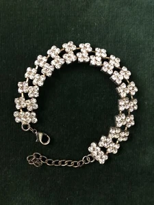 Vintage Sparkly Articulated Rhinestone Bracelet - Picture 1 of 11