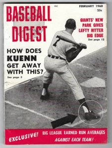 1960 FEBRUARY Baseball Digest magazine Harvey Kuenn Detroit Tigers VGNL - Picture 1 of 1