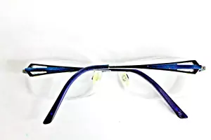 Charmant Eyeglasses CH10952 Blue White Titanium Rimless Frame Size 52[]18 135 - Picture 1 of 10