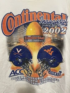 Virginia Cavaliers Shirt Large 2002 Inaugural Continental Tire Bowl ACC Big East - Picture 1 of 11