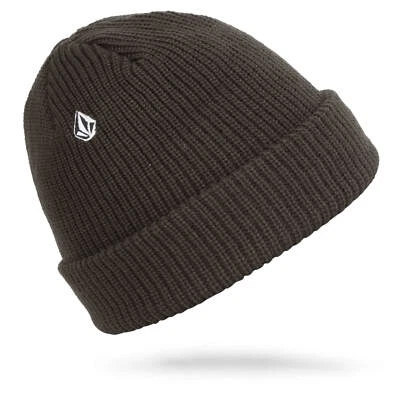 Volcom Full Stone Beanie rinsed black - Unisex Strickmütze mit Umschlag - Bild 1 von 2