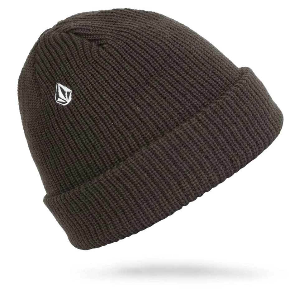 Volcom Full Stone Beanie rinsed black - Unisex Strickmütze mit Umschlag - Bild 1 von 2