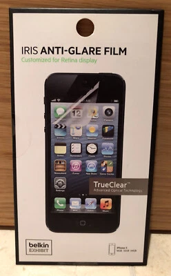 Belkin IRIS Anti-Glare Film, 2 Pack - iPhone 5, NEW In Packaging - Image 1 of 2