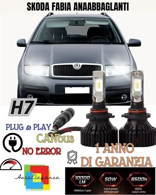 Kit Led H7 Para Skoda Fabia Mk1 6000K Blanco Canbus Abbaglianti Led 9800 Lumen - Imagen 1 de 2