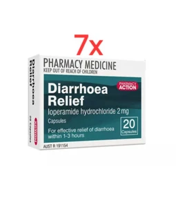 Pharmacy Action Diarrhoea Relief 140 Capsules - Same as IMODIUM - Picture 1 of 1
