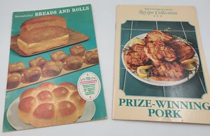Cookbooks Lot of 2 Vintage Recipes - Bread and Rolls - Prize Winning Pork - Bild 1 von 8