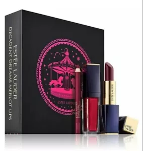 Estee Lauder Limited Edition Luxury Gift Set MERLOT LIPS - Picture 1 of 4