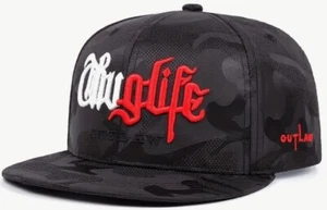 thug life Mütze Flat Bill 2 PAC SnapBack 2-farbig schwarz Camouflage Lachen mit vielen - Bild 1 von 5