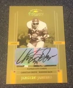 2005 DONRUSS CLASSICS CHRISTIAN OKOYE #126 AUTO 5/50 SIGNIFICANT SIGNATURES - Picture 1 of 2