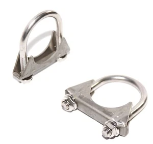 2 PCS For Universal 1.75" Exhaust Hanger SS U Bolt Clamp 1 3/4" U Bolt Size - Picture 1 of 8