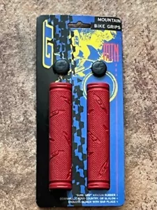 NOS Red GT MOUNTAIN BIKE GRIPS Old School BMX New Team Zaskar Karakoram XC Elite - Foto 1 di 4