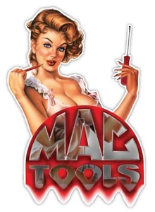 "Calcomanía pegatina niña MAC Tools 4"" x 5" - Imagen 1 de 1