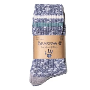NWT Bearpaw Womens Super Soft Boot Socks 4 Pairs Size 5-10 Gray White $30 FFF168 - Picture 1 of 2