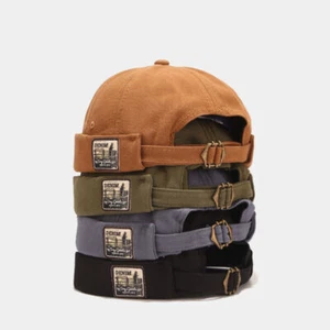 Männer Frau Docker Cap Hat Docker Hat Sailor Hat Biker Cap Brimless Hat - Bild 1 von 15