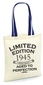 Limited Edition 1945 Tote Bag For Life 80th Birthday Gift 80 Years Old Party - Picture 1 of 10