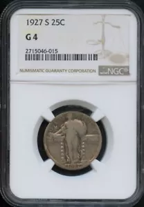 NGC - Standing Liberty Quarter - 25c - 1927 S - G-4 - Picture 1 of 2