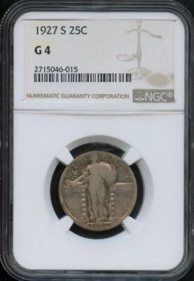 NGC - Standing Liberty Quarter - 25c - 1927 S - G-4 - Image 1 of 2