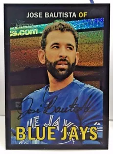 Jose Bautista 2016 Topps Heritage Chrome BLACK Refractor #'d 15/67 - BLUE JAYS - Picture 1 of 2