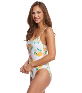 🏝️ NWT $142 Kate Spade New York Cruise Capistrano One-Piece White & Orange XS - Picture 1 of 6