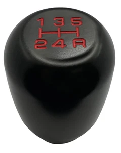Schwarz T2 Schaltknauf 5 SPD Rot für Citroen C1 2005 - 2021 - Bild 1 von 6