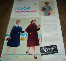 Original Mode Neef Versandhaus Modische Damenkleidung Prospekt 50er o 60er Jahre