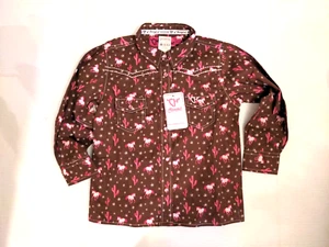 Cowgirl Hardware Long Sleeve Western Pink Cactus & Horse Embr. Shirt Sz 5T NWT - Picture 1 of 6