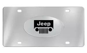 Jeep Logo Emblem Decorative Vanity Front License Plate - Picture 1 of 1