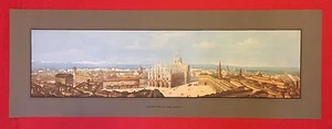 BOSSOLI - PANORAMA DI MILANO GRANDE STAMPA A COLORI RIPRODUZIONE di GOUACHE 1850 - Imagen 1 de 1