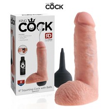 Pipedream 8" Squirting Cock with Balls, Realistico Dildo a Eiaculazione Simulata