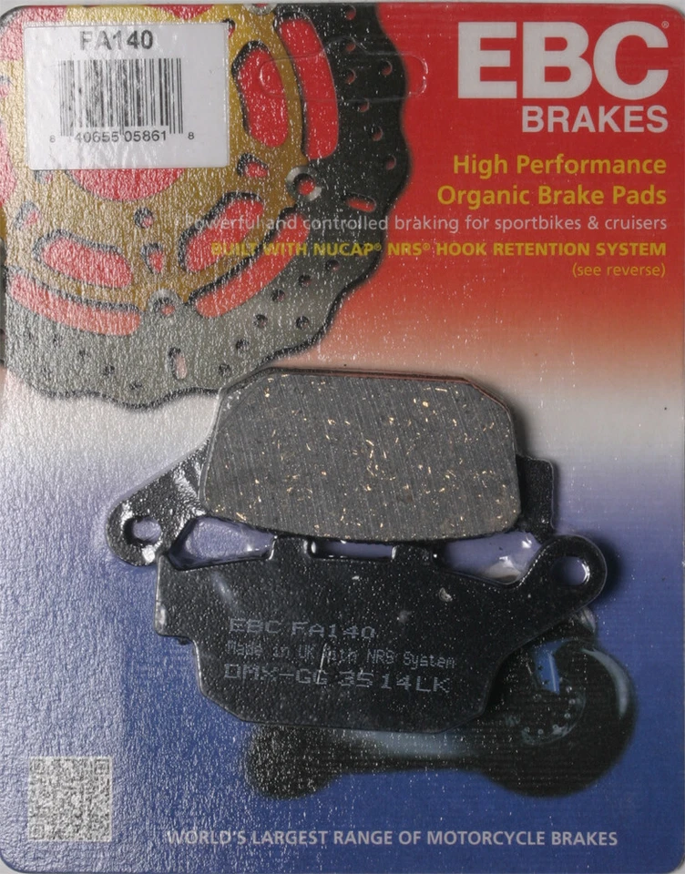 EBC FA140 Organic  Brake Pads 2013-2020 Honda CBR500R CB500F - Изображение 1 из 1