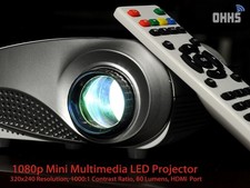 ORIGINAL OHHS Mini LED Projector RD802 + HDMI Cable + 1 Year Warranty + Tripod