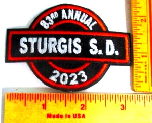 2023 Sturgis Patch 83. Motorrad Rallye Sammlerstück Biker Weste Souvenir Emblem - Bild 1 von 1