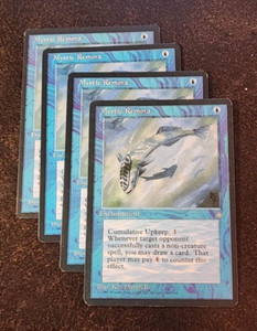 4x Mystic Remora enchantment cards - Ice Age rare - NM/VG