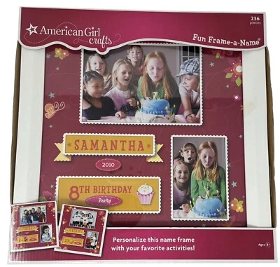 Kit de manualidades American Girl marco a nombre marco de fotos viene con 236 piezas 2009 nuevo en caja Foto 1 de 4
