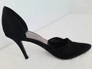 Breckelles Women's Sexy Pointed Toes Suede Black Heels Size 9 - Picture 1 of 6